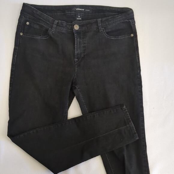 Jordache Black Skinny Jeans size 16 - Picture 1 of 5